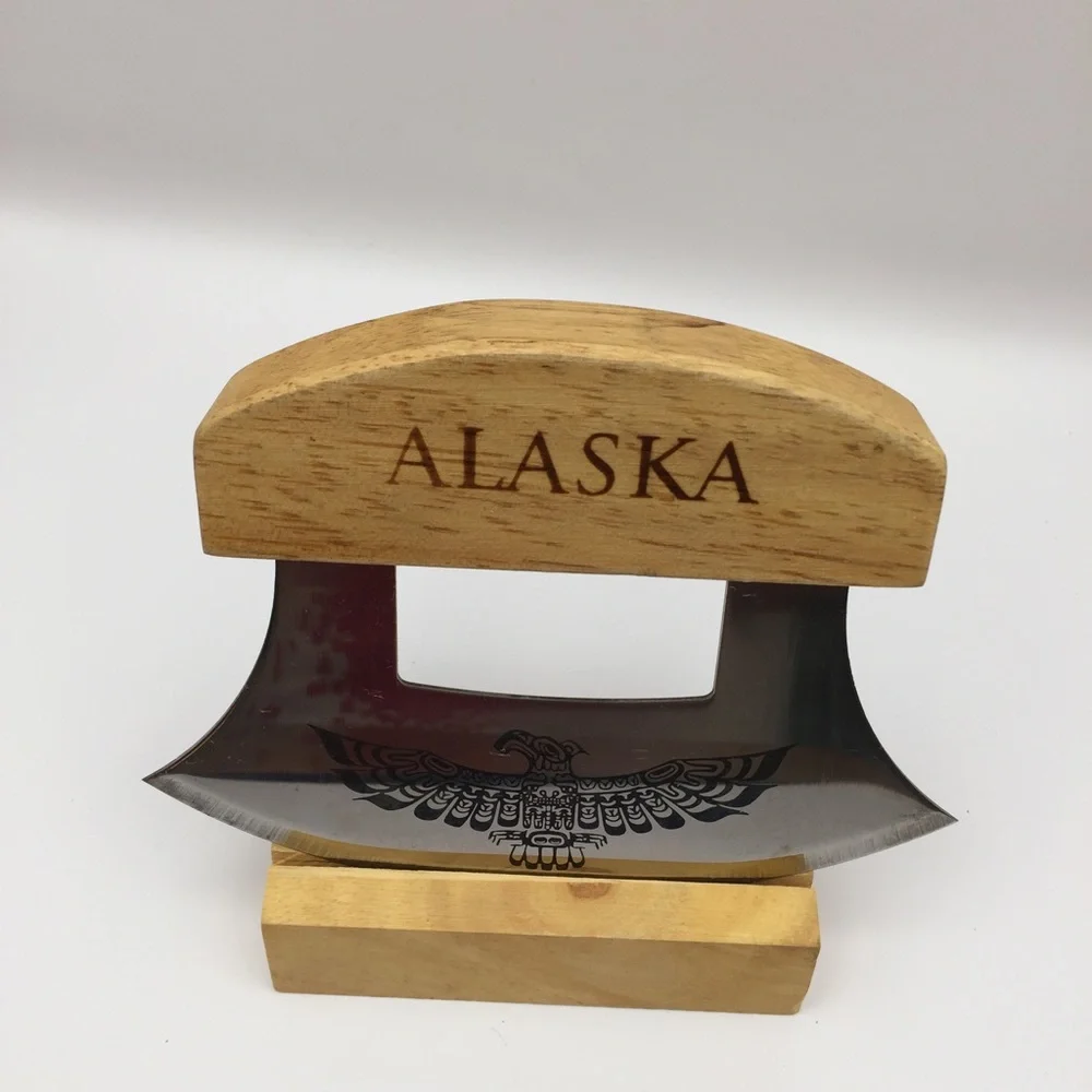Alaskan Ulu Knife with Stand